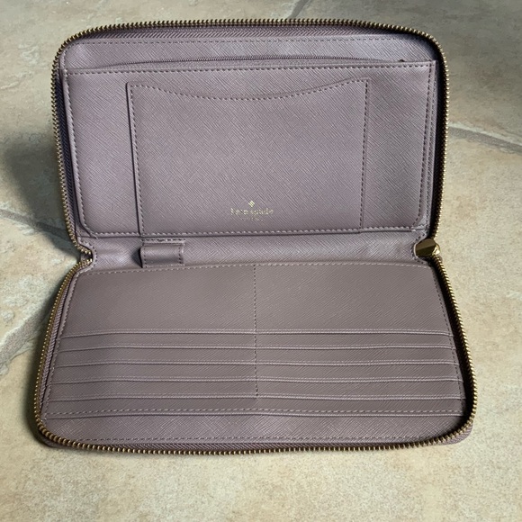 NWOT Kate Spade Cameron Taupe Wallet 8.5x5 Inches - Picture 8 of 12